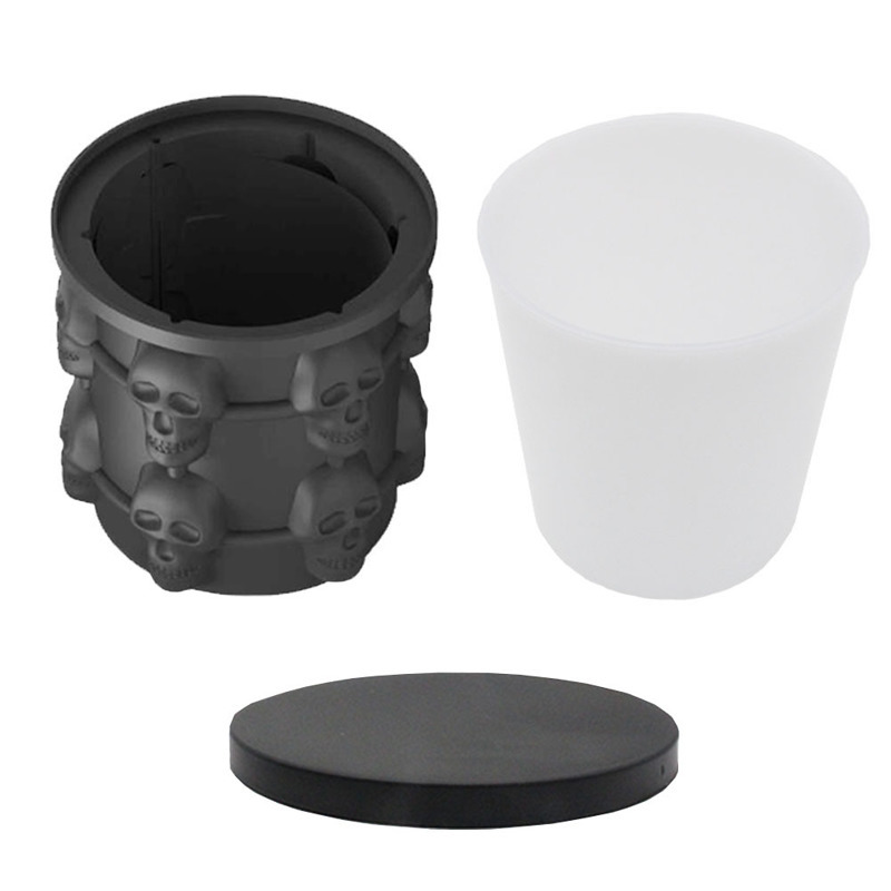 骷髅头硅胶冰桶 骷髅头硅胶冰桶